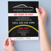 Aangepaste Autoreparatie & Moderne Autodetailing Flyer (Hand)