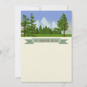 Aangepaste 'Avontuur Begint' Baby Shower Uitnodigi Kaart (Achterkant)