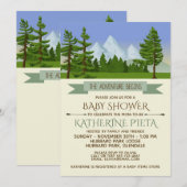 Aangepaste 'Avontuur Begint' Baby Shower Uitnodigi Kaart (Voorkant / Achterkant)