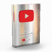 Aangepaste award Play Button displayplaat Fotoblokken (Links)