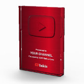 Aangepaste award Play Button displayplaat Fotoblokken (Rechts)