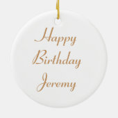 Aangepaste baardag voor spin en eieren keramisch ornament (Achterkant)