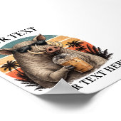 Aangepaste Babirusa Naam Cadeau Poster (Hoek)