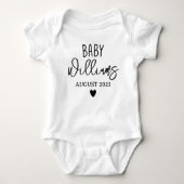 Aangepaste Baby Aankondiging, Gepersonaliseerd bin Romper (Voorkant)
