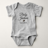 Aangepaste Baby-aankondiging Romper (Voorkant)