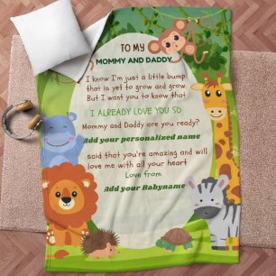 Aangepaste Baby Berichtendekens, Perfect Baby Gift Fleece Deken