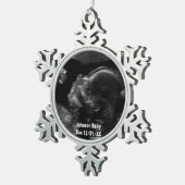 Aangepaste Baby Echografie Foto Kerst Ornament (Rechts)