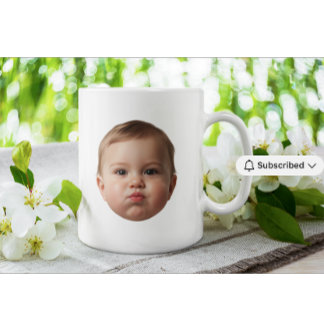 Aangepaste baby- en gezinsfoto op mok voor oma