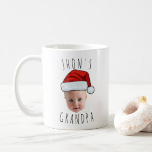 Aangepaste Baby Face Santa Hat Kerstfoto Koffiemok