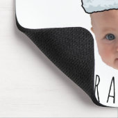 Aangepaste Baby Face Santa Hat Kerstfoto Muismat (Hoek)