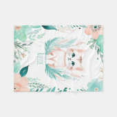 Aangepaste Baby Fleece Deken Boho Kitten Design (Voorkant (Horizontaal))