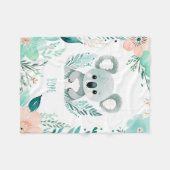 Aangepaste Baby Fleece Deken Boho Koala Design (Voorkant (Horizontaal))