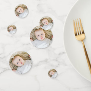 Aangepaste baby Foto 1e Verjaardag Confetti