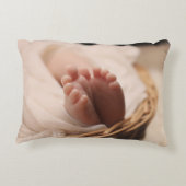 Aangepaste Baby foto Accent Kussen (Achterkant)
