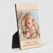 Aangepaste Baby foto geboorte Stats Fotoplaat (Zijkant)
