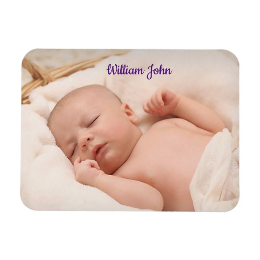 Aangepaste Baby foto Magnet Magneet (Horizontaal)