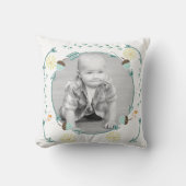 Aangepaste Baby foto van Acorn Arrow Garland Kussen (Voorkant)