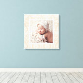 Aangepaste Baby foto's en damesrand zure kunst Canvas Afdruk (Insitu (Houten vloer))