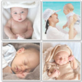 Aangepaste Baby foto's Sticker (Voorkant)