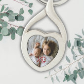 Aangepaste Baby Fotosjabloon Script XO Keepsake Sleutelhanger