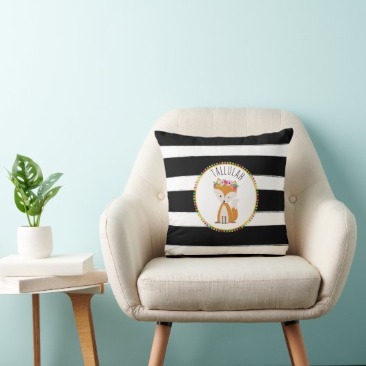 Aangepaste Baby Fox Stripe Pillow Kussen (Stoel)