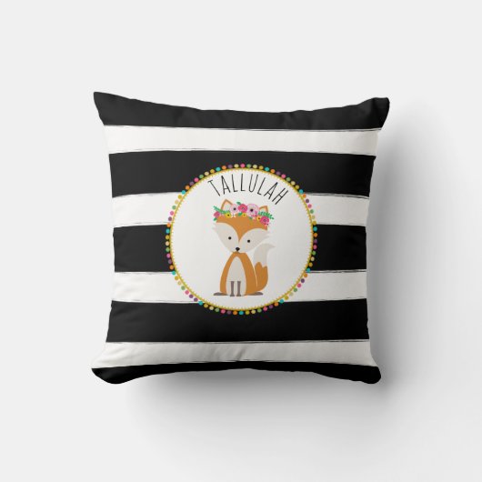 Aangepaste Baby Fox Stripe Pillow Kussen (Voorkant)