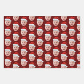 Aangepaste Baby Gezicht Foto Santa Claus Pet Kerst Inpakpapier Vel (Voorkant 3)