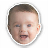 Aangepaste Baby Gezicht, Grappige aangepaste foto Sticker (Voorkant)
