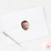 Aangepaste Baby Gezicht, Grappige aangepaste foto Vierkante Sticker (Envelop)