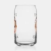 Aangepaste Baby Gezicht Mama Oma Opa Verjaardag Blikvorm Glas (Links)