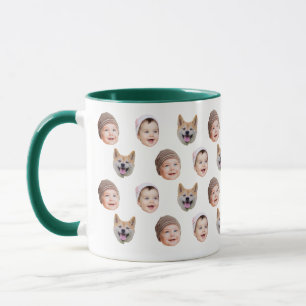 Aangepaste Baby Gezicht Mok, Aangepaste Familie 3  Mok