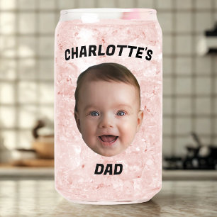 Aangepaste Baby Gezicht Mok, Aangepaste Nieuwe Dad Blikvorm Glas