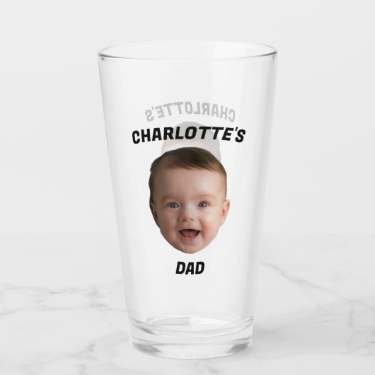 Aangepaste Baby Gezicht Mok, Aangepaste Nieuwe Dad Glas (Achterkant)