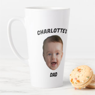 Aangepaste Baby Gezicht Mok, Aangepaste Nieuwe Dad Latte Mok