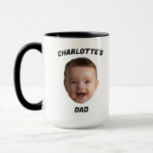 Aangepaste Baby Gezicht Mok, Aangepaste Nieuwe Dad Mok (Links)