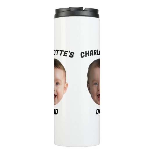 Aangepaste Baby Gezicht Mok, Aangepaste Nieuwe Dad Thermosbeker (Achterkant)