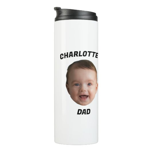 Aangepaste Baby Gezicht Mok, Aangepaste Nieuwe Dad Thermosbeker (Geroteerd rechts)