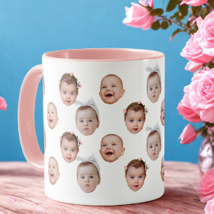 Aangepaste Baby Gezicht Mok Baby 3 Foto's