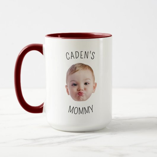 Aangepaste Baby Gezichtsgeschenk voor Moeder Verja Mok (Links)
