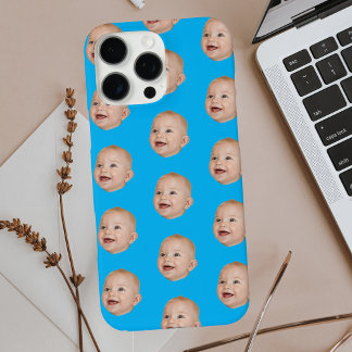 Aangepaste Baby Gezichtspatroon Gepersonaliseerde iPhone 16 Pro Max Hoesje