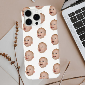 Aangepaste Baby Gezichtspatroon Gepersonaliseerde iPhone 16 Pro Max Hoesje