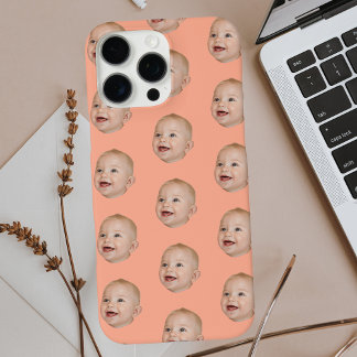 Aangepaste Baby Gezichtspatroon Gepersonaliseerde iPhone 16 Pro Max Hoesje