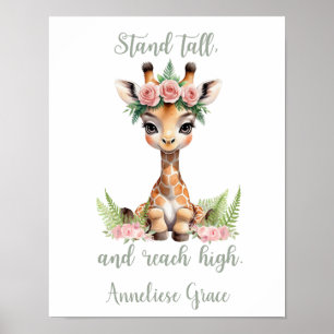 Aangepaste Baby Girl Safari Kwekerij Schattigee Gi Poster