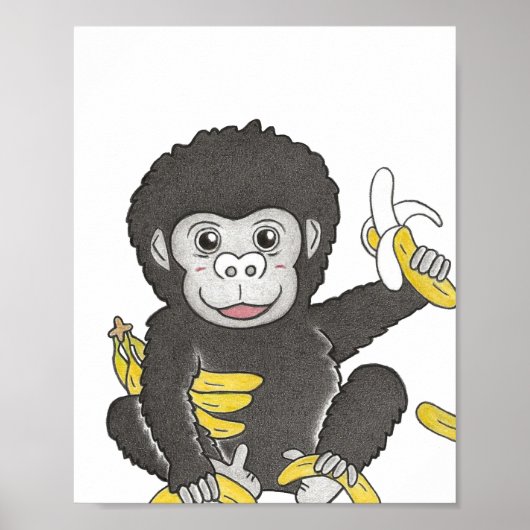 Aangepaste baby gorilla dierenkwekerij poster (Voorkant)