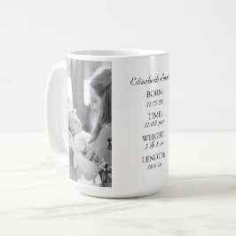 Aangepaste baby-informatiebeker koffiemok