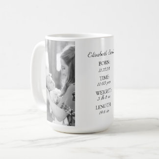 Aangepaste baby-informatiebeker koffiemok