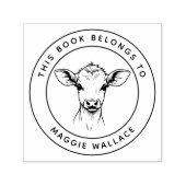 Aangepaste Baby kalf Dit boek behoort tot de naam  Zelfinktende Stempel (Design)