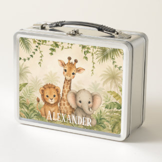 Aangepaste baby leeuw giraffe en olifant jungle