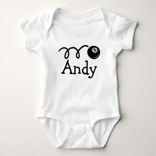 Aangepaste baby met acht balkbal romper (Voorkant)
