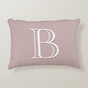 Aangepaste baby monogram begintekst gestructureerd accent kussen